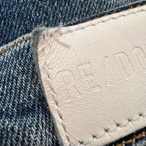 Re/Done Hi-Rise Ankle Crop Jeans in Dusty Destroy Size 28 - Picture 8 of 11